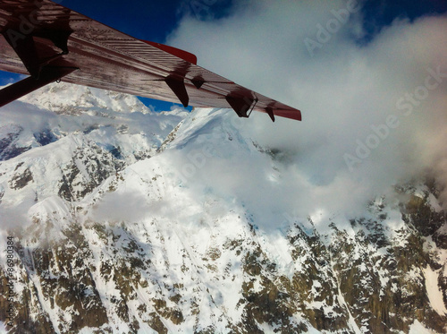 Clear flight over Denali