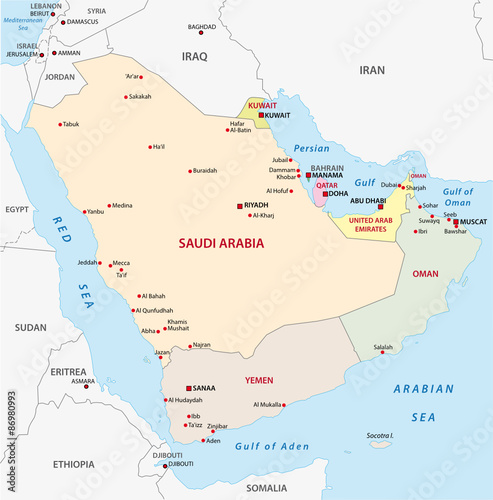 arabian peninsula map