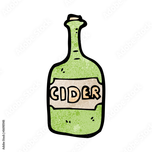 cartoon cider bottle