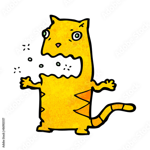 cartoon burping cat