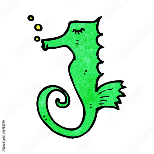 cartoon sea horse