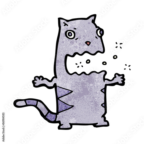 cartoon belching cat