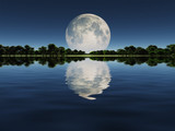 Moonrise over Lake