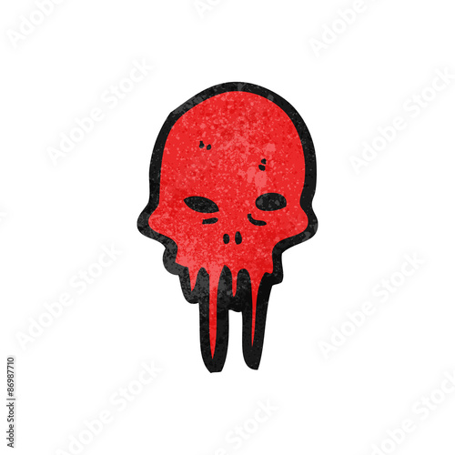 gross melting skull cartoon