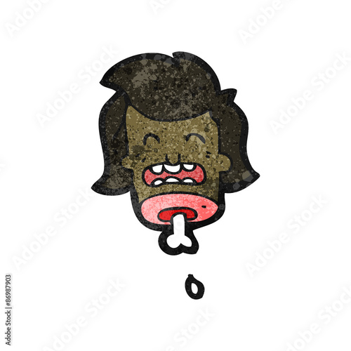 gross severed head cartoon