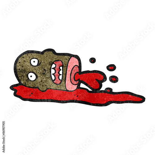 gross severed head cartoon