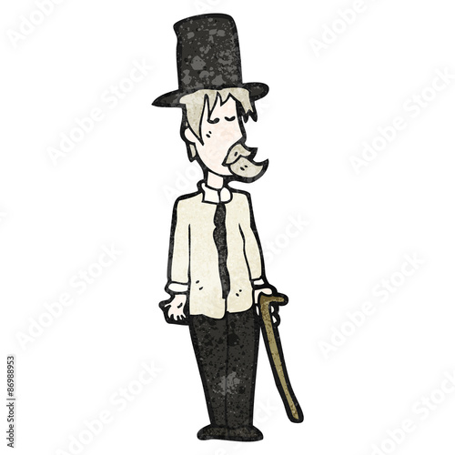 cartoon posh tramp