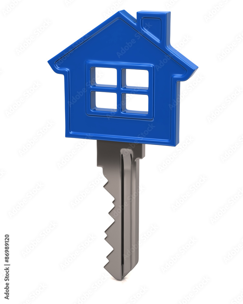 Blue house key Blue house key