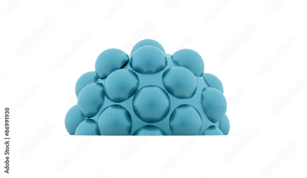 Blue abstract spheres background Blue abstract spheres background