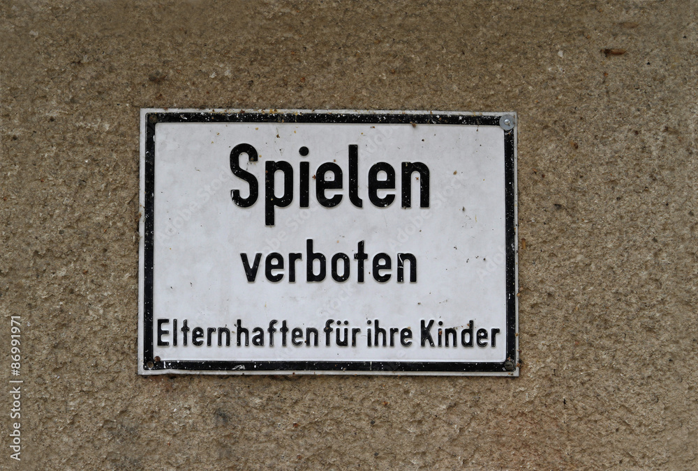 Fototapeta premium Schild 