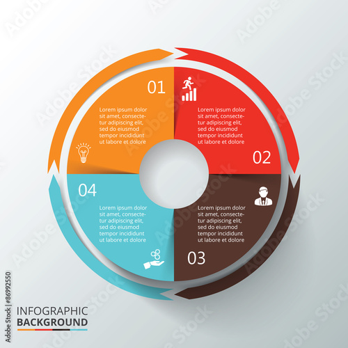 Vector circle infographic.
