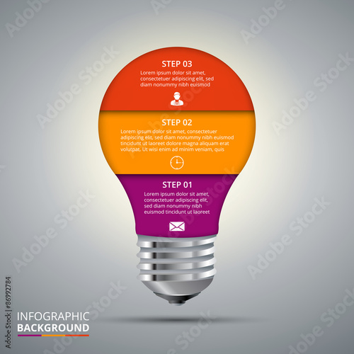 Vector lightbulb for infographic. 