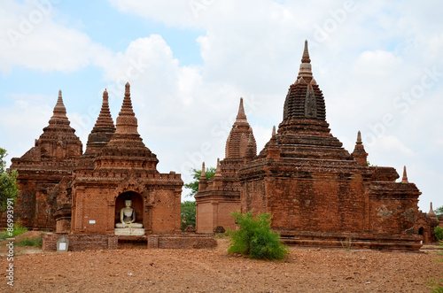 Templs and pagoda in Bagam, Myanmar