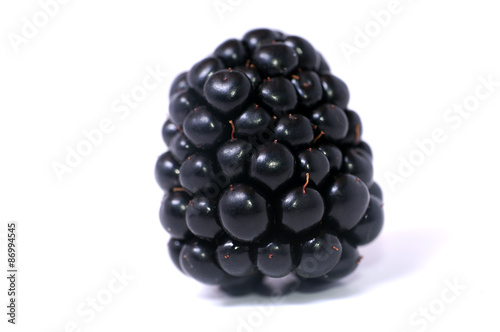 One blackberry isolated on white background