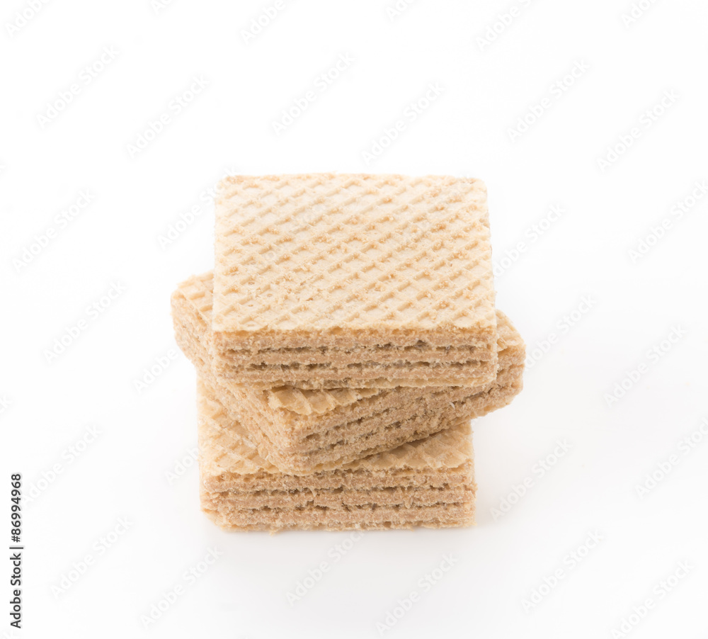 coffee wafer on white background coffee wafer on white background