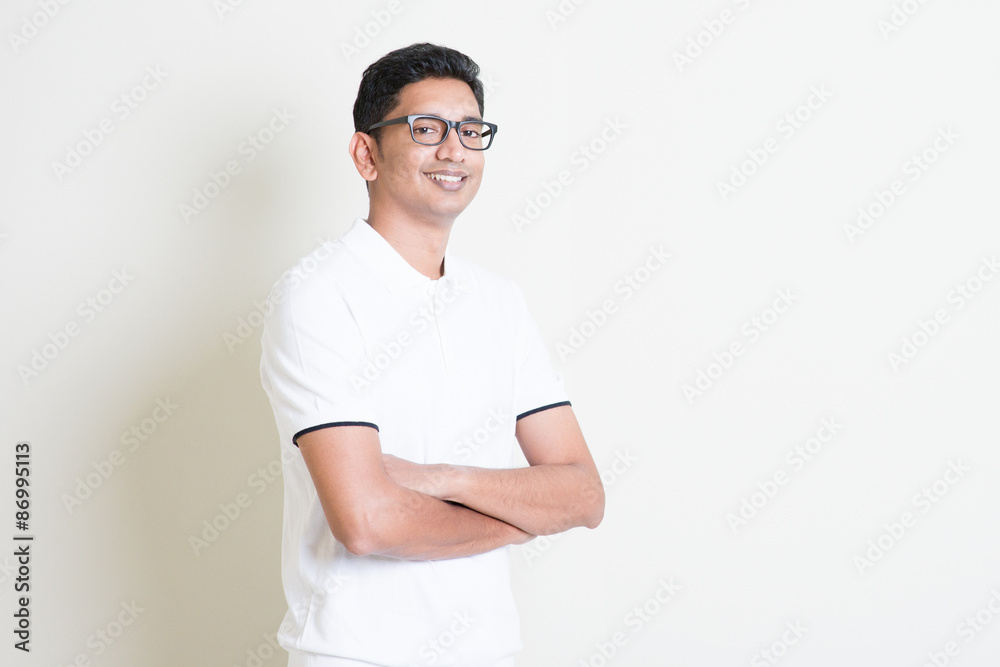 Confident Indian man arms crossed Confident Indian man arms crossed
