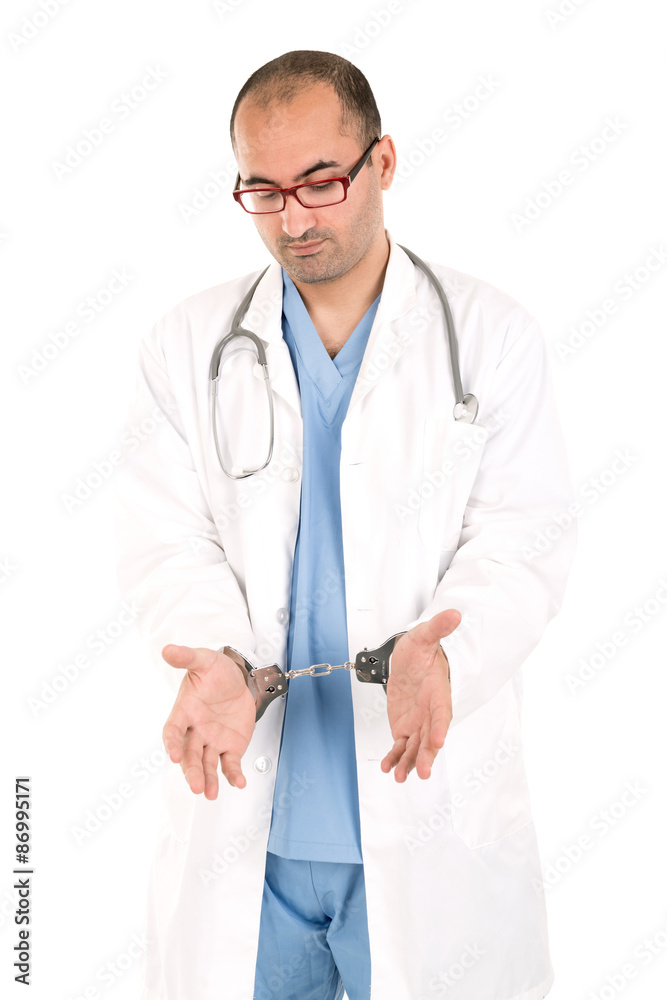Doctor in handcuffs