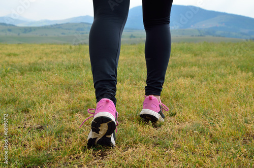 Woman jogging legs