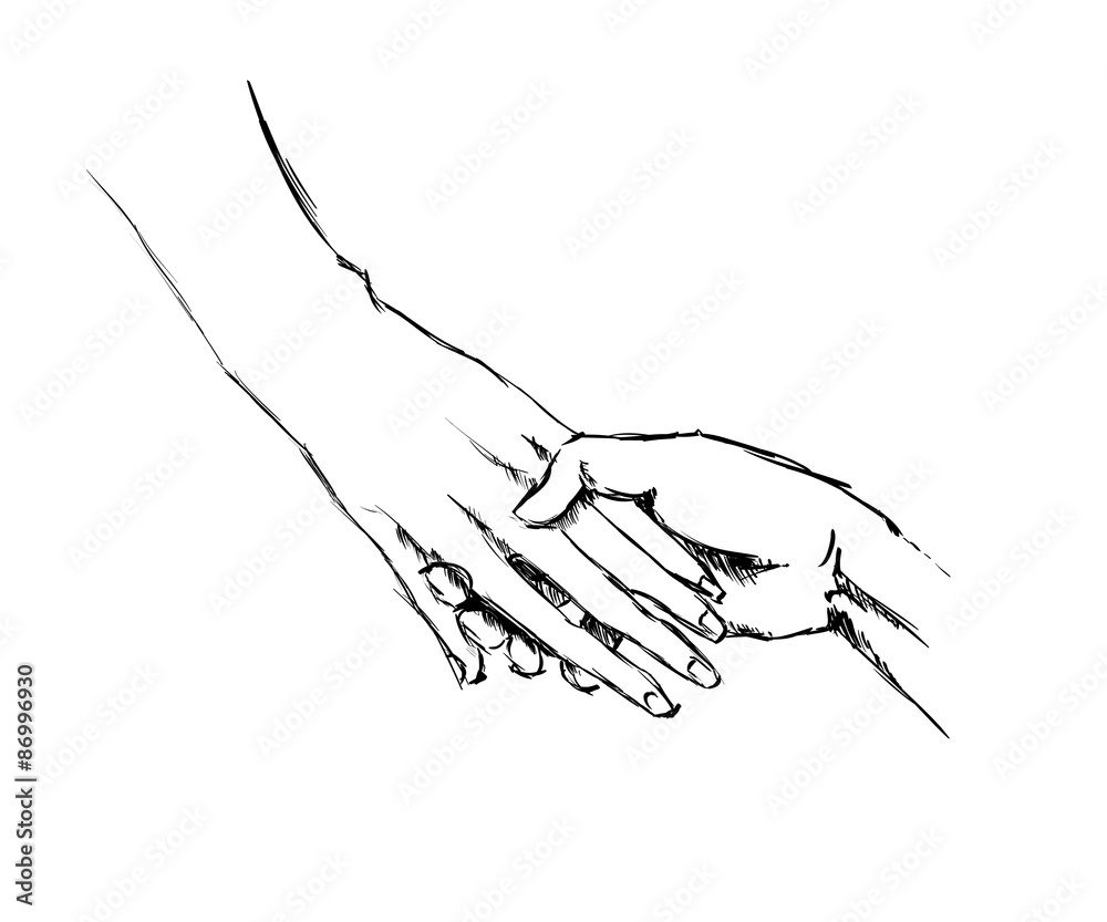 hand sketch holding hands hand sketch holding hands