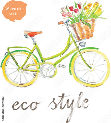 Watercolor bike