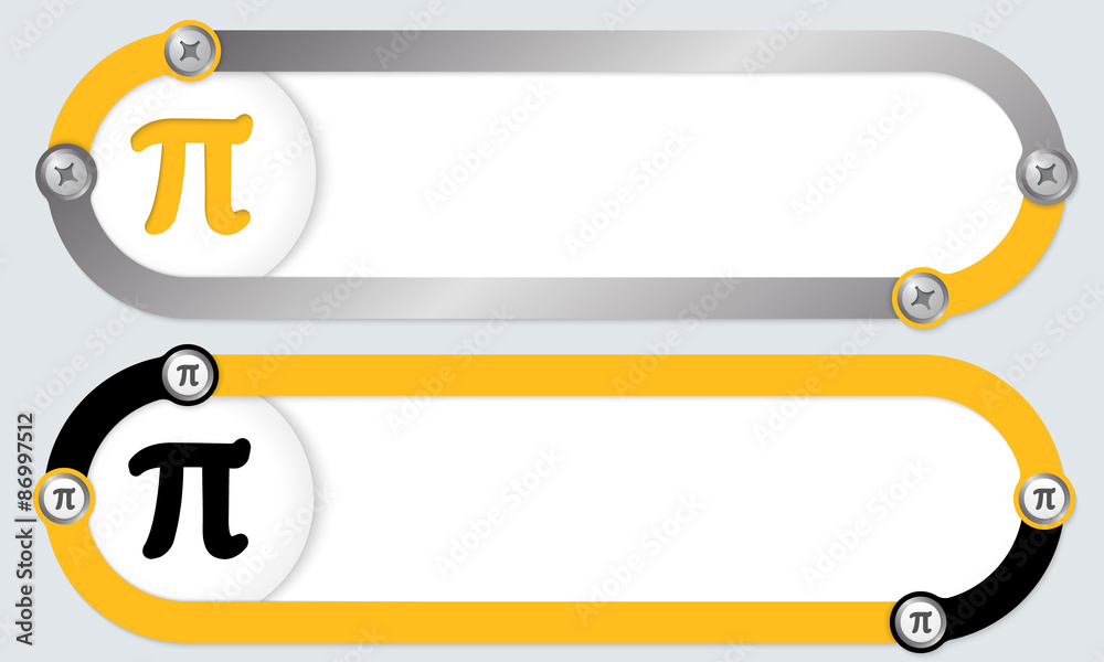 Two abstract frames for your text and pi symbol Two abstract frames for your text and pi symbol