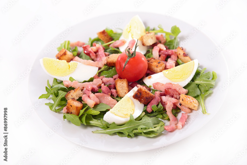 salad with egg,bacon and tomato