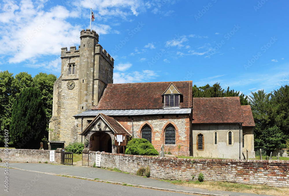 An English Village Church and Tower An English Village Church and Tower