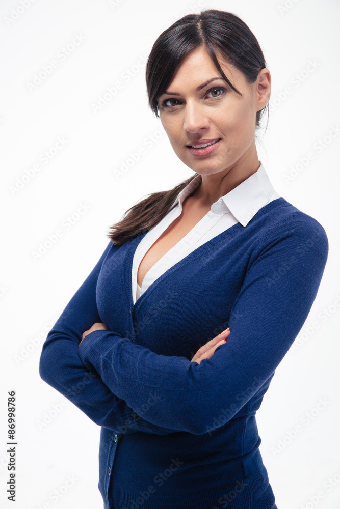 Businesswoman standing with arms folded Businesswoman standing with arms folded