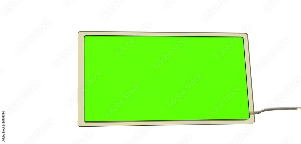 Digital photo frame with green screen - isolated Digital photo frame with green screen - isolated