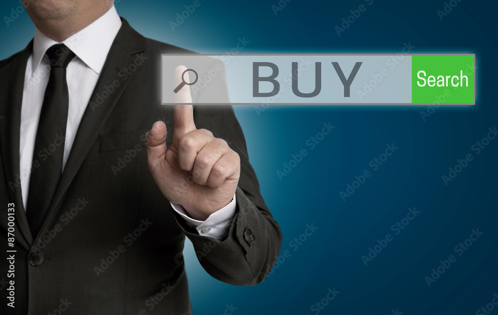 Buy internet browser is operated by businessman Buy internet browser is operated by businessman