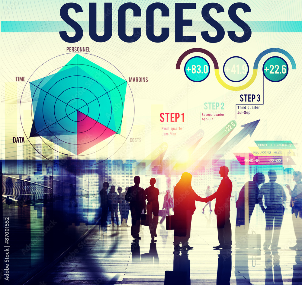 Fotografie Success Successful Goal Achievement Complete Concept