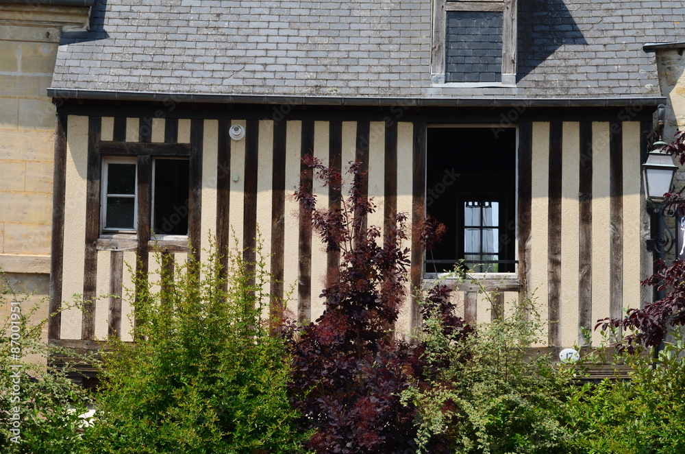 Façade d'une maison à colombage (Normandie) 