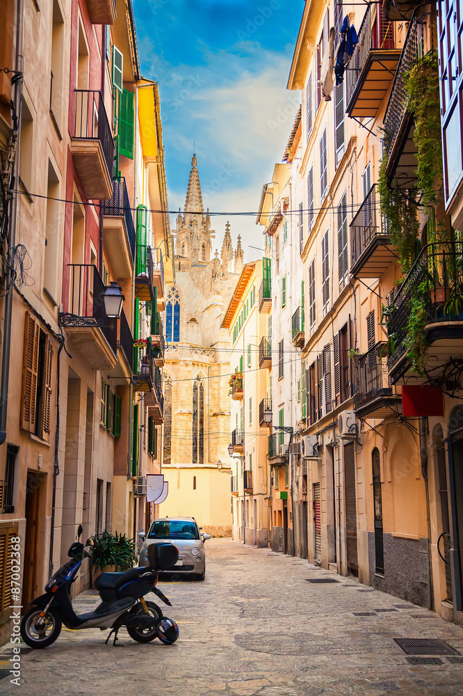 the street of Palma de Mallorca