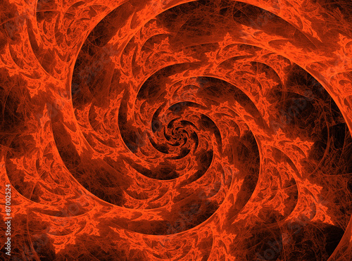 Abstract fire swirl