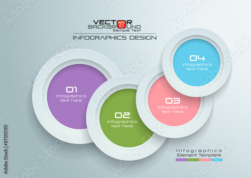 Paper Circles Infographics Design