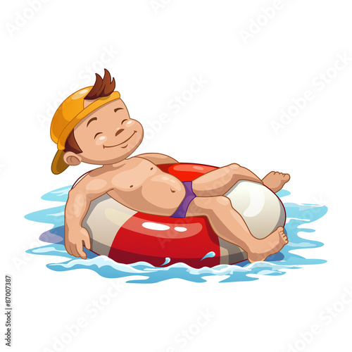 Swimming boy