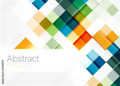 Square shape mosaic pattern design. Universal modern composition