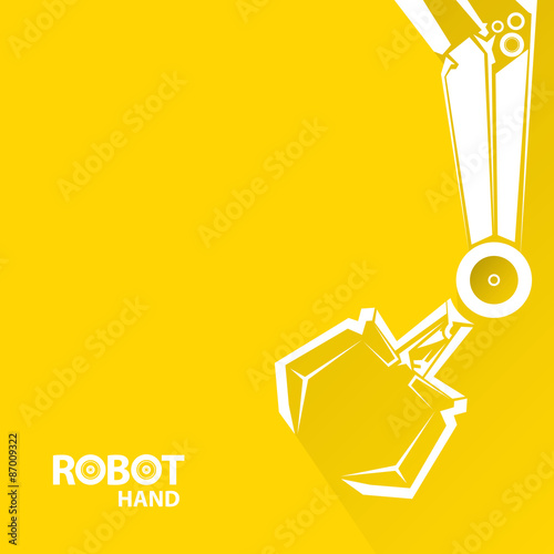 vector robotic arm symbol. robot hand. 