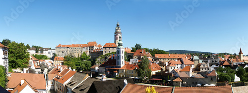 Krummau, Český Krumlov, Tschechien, Unesco-Weltkulturerbe, hochauflösendes Panorama, Banner, Header, Headline