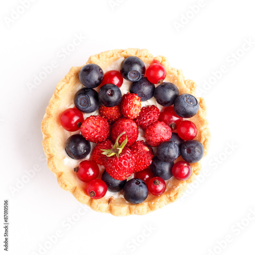 Dessert with wild berries