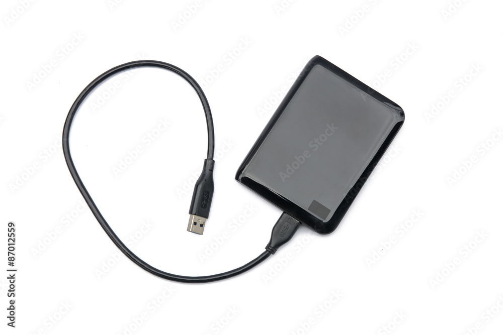 External Harddisk isolated on white background External Harddisk isolated on white background