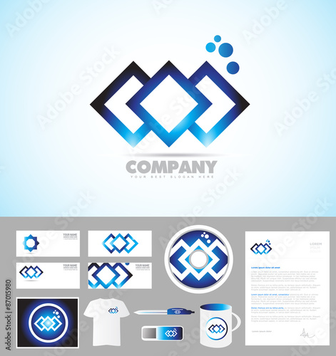Abstract company corporate identity template logo