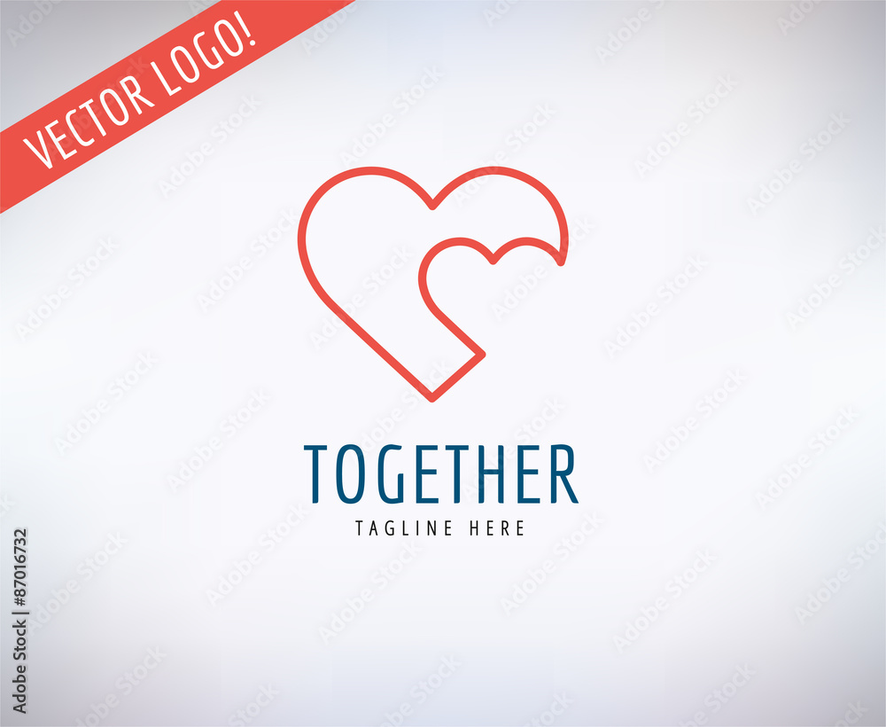 Heart Icon Vector Logo. Love, Health or Doctor and Relations