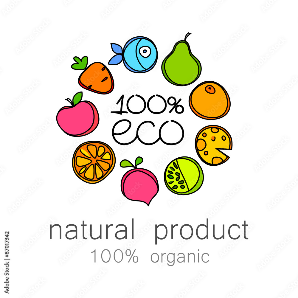 100% organic logo