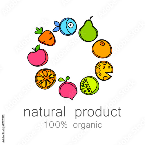 100  organic logo