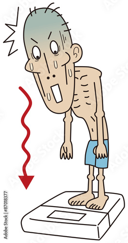 体重が減る男性