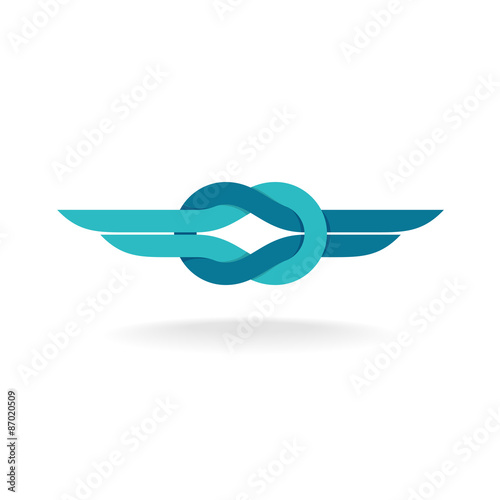 Knot logo with wings