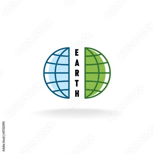 Earth globe logo