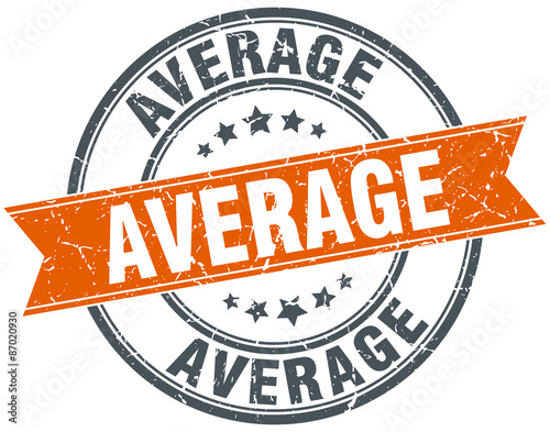 average round orange grungy vintage isolated stamp