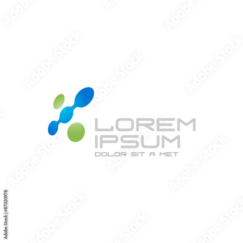 Digital abstract tech logo